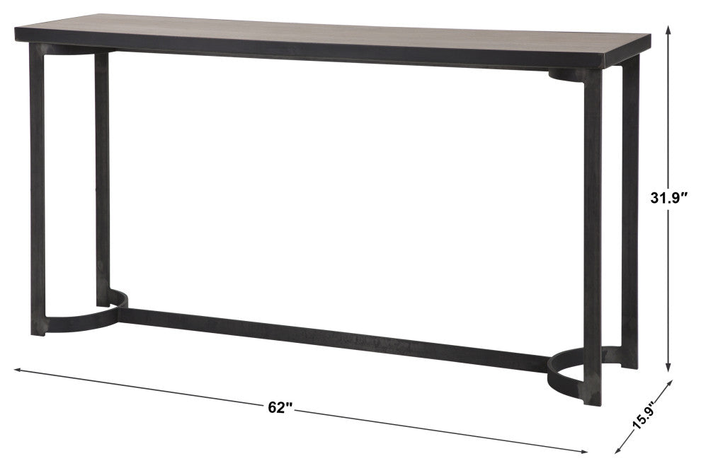 Uttermost Basuto Steel Console Table, 24951