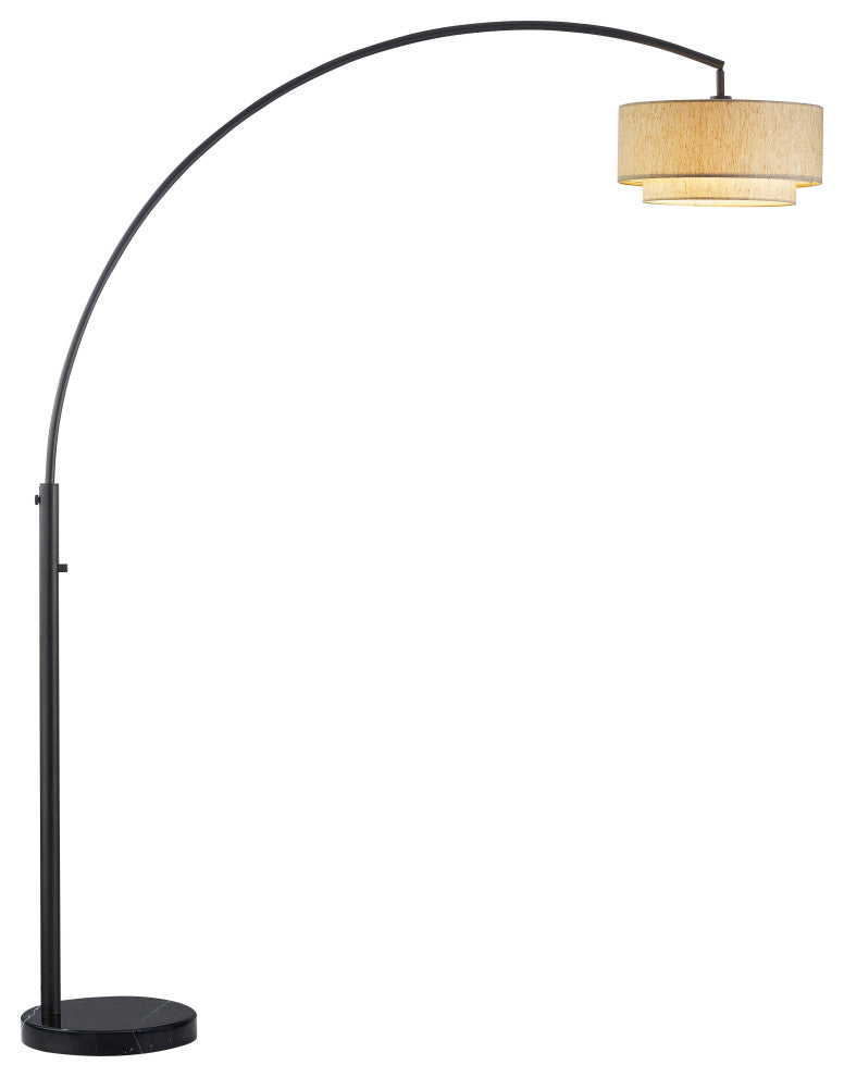 Double Shade 82" Led Arched Floor Lamp