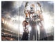 "American Football Players on Stadium" Metal Wall Art, 3 Panels, 36"x28"