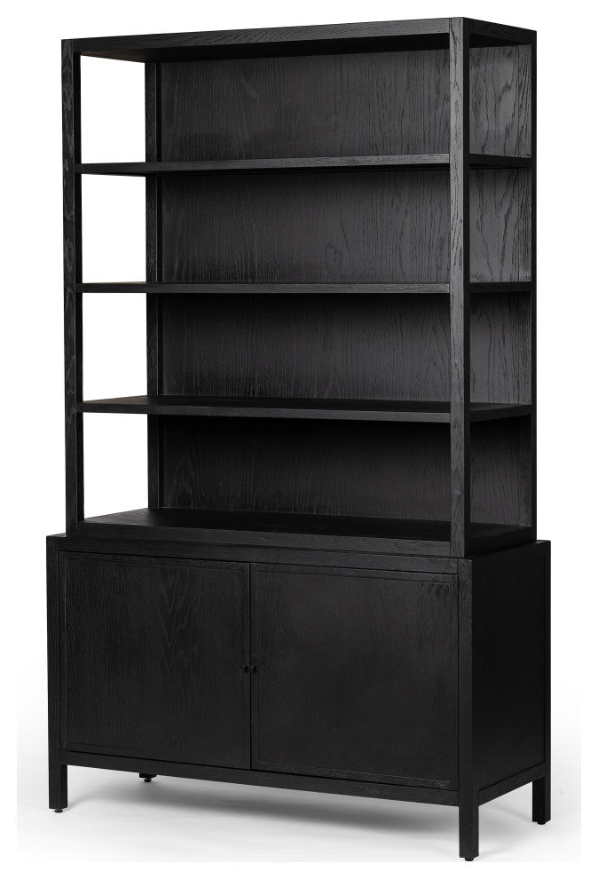 Hopkins Bookcase-Brushed Ebony Oak Vnr