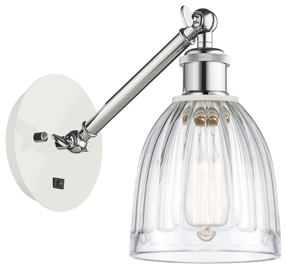Innovations 317-1W-WPC-G442-LED 1-Light Sconce, White and Polished Chrome