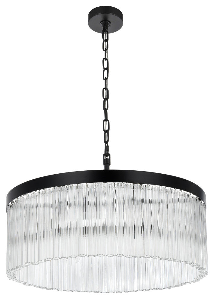 Home Living 24" Chandelier, Black