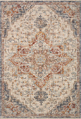 Loloi II Sorrento Ivory/Fiesta 18"x18" Sample Rug
