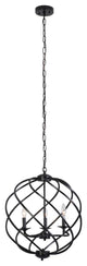CHLOE Lighting CH6H807BK19-UP3 JERICHO Farmhouse 3 Light Black Ceiling Pendant