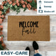 Nickel Designs Welcome Fall Doormat, 18" x 30" inches, Black, Hand-painted