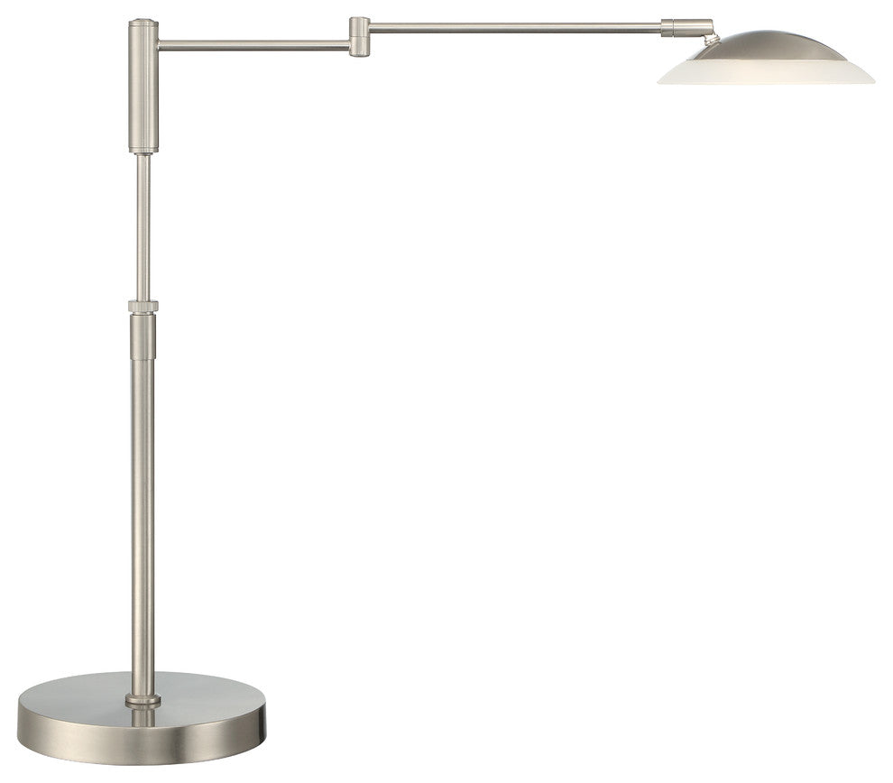 Meran Turbo Table Lamp, Satin Nickel