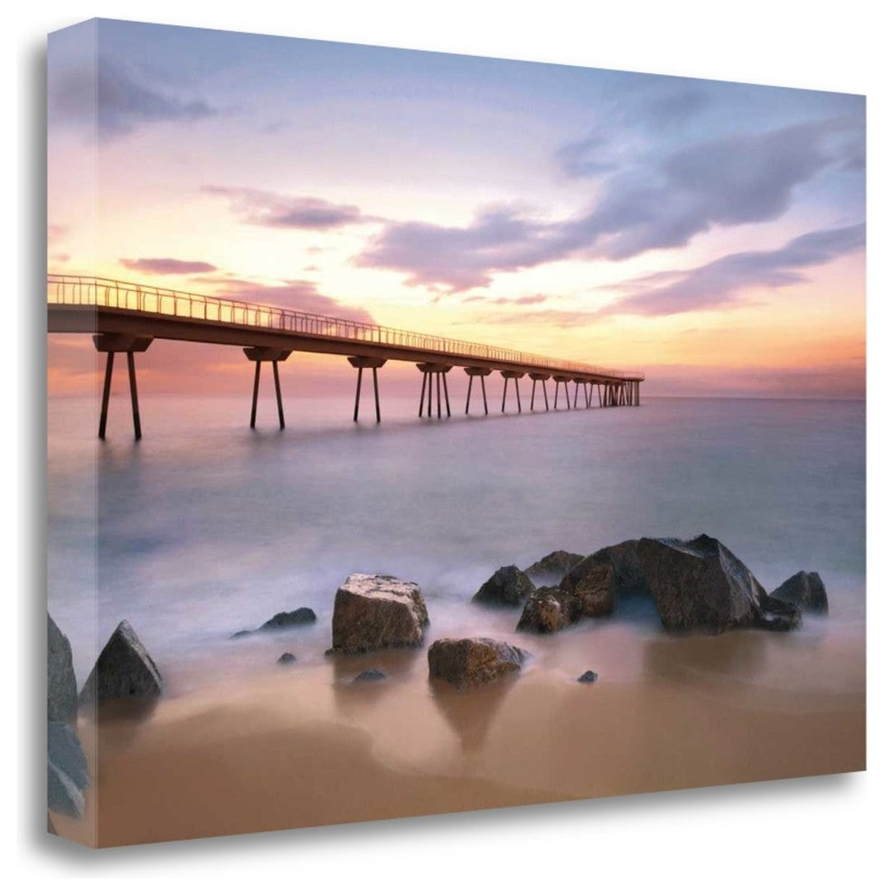 "The Pier" By Sergi Mora, Giclee Print on Gallery Wrap Canvas, Ready to Hang