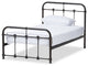 Indutrial Style Antque Dark Bronze Twin Size Metal Platform Bed, Black