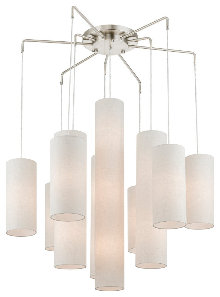 Strathmore 15 Light Brushed Nickel Foyer Chandelier