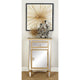 Urban Designs Gold-Trimmed Mirrored Cabinet Side Table
