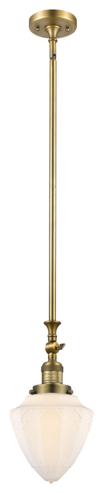 Innovations 206-BB-G661-7 1 Light Mini Pendant, Brushed Brass