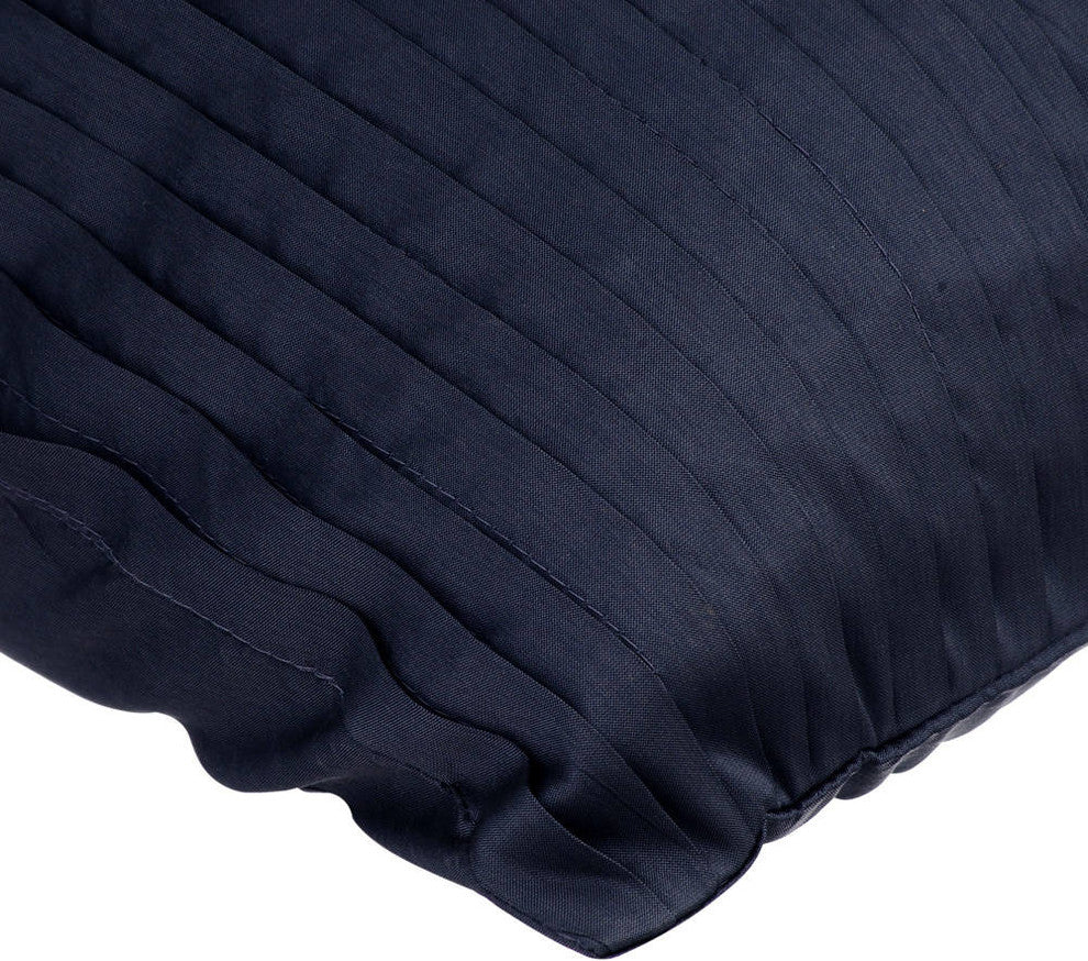 Gray Decorative Euro shams 26"x26" Silk, Charcoal Black Ripples