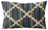 Plutus Blue Lights Diamond Luxury Throw Pillow, 26"x26"