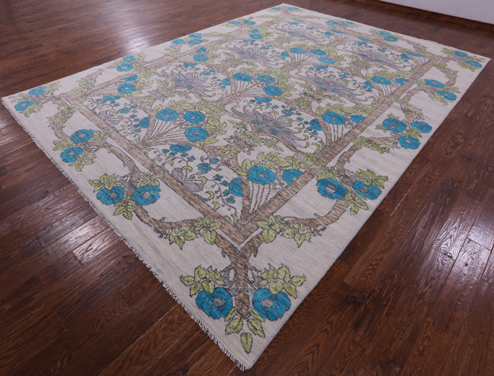 10' 1" X 13' 10" Hand Knotted William Morris Wool Rug - Q15723