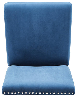Balmforth Nailhead Velvet Upholstered Side Dining Chairs (Set of 2), Blue