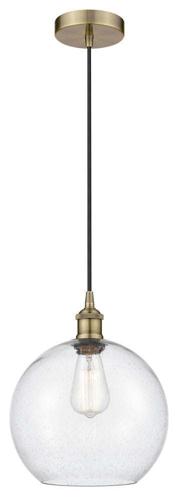 Innovations 616-1P-AB-G124-10 1-Light Mini Pendant, Antique Brass