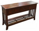 Old-style Wooden Console Table With 3 Drawers, Brown