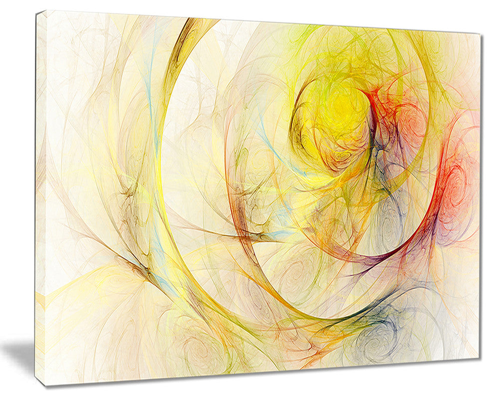 "Yellow Storm Sky" Abstract Digital Art Canvas Print