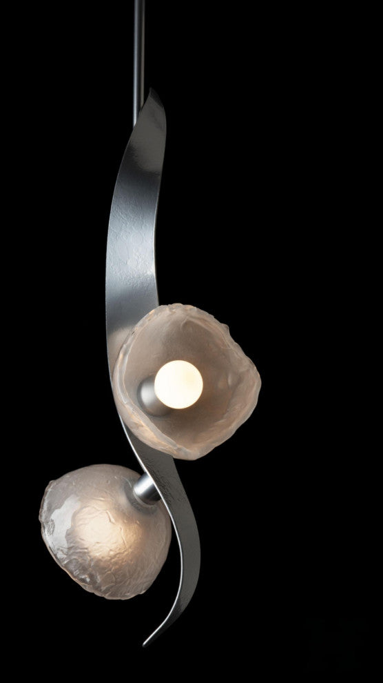 Mika 2-Light Pendant, Sterling