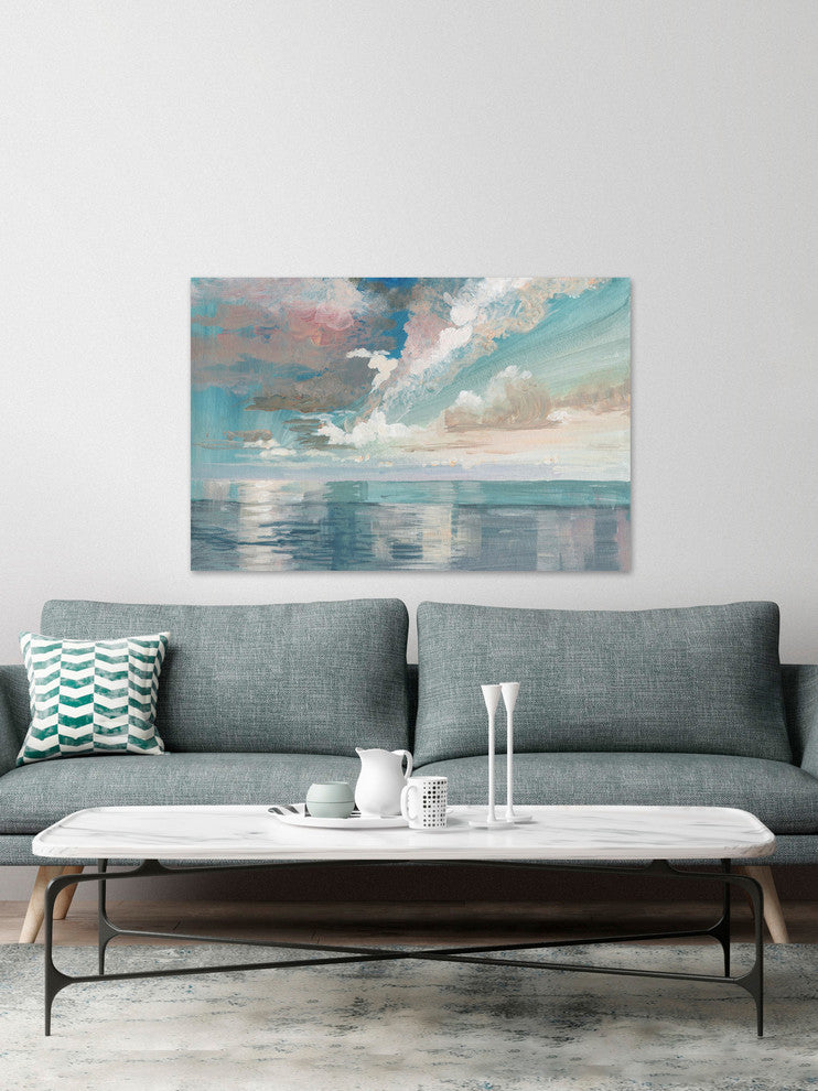 "Pastel Sky" Painting Print on Wrapped Canvas, 24"x16"