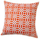 Indoor 20" Vivid Lattice In Navy Blue Or Orange Throw Pillow, Pillow Cover Only,