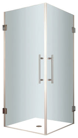Aston Vanora 34"x34"x72" Completely Frameless Square Shower Enclosure, Stainless