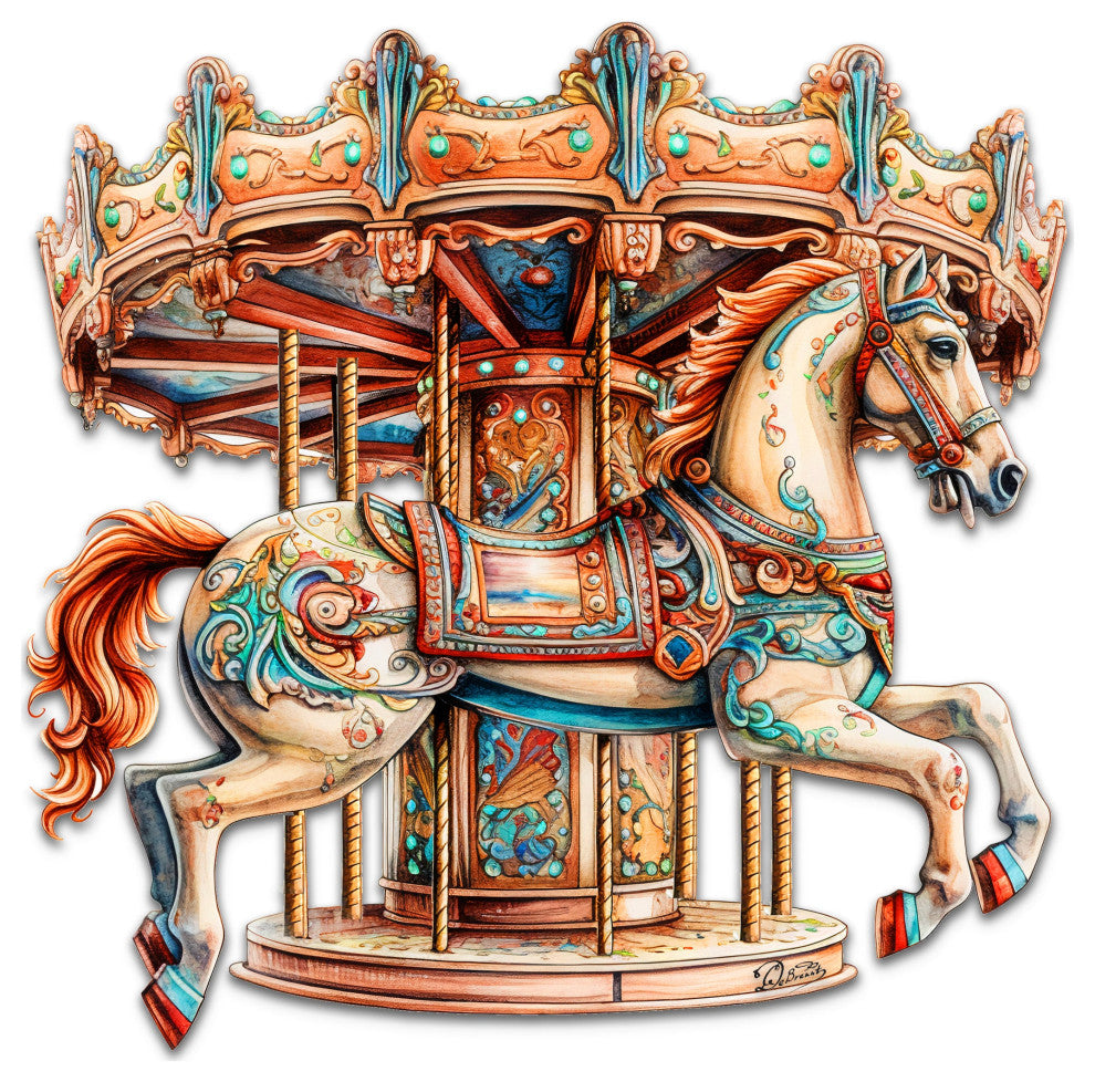 Carousel Horse Holiday Door Decor Christmas Decor