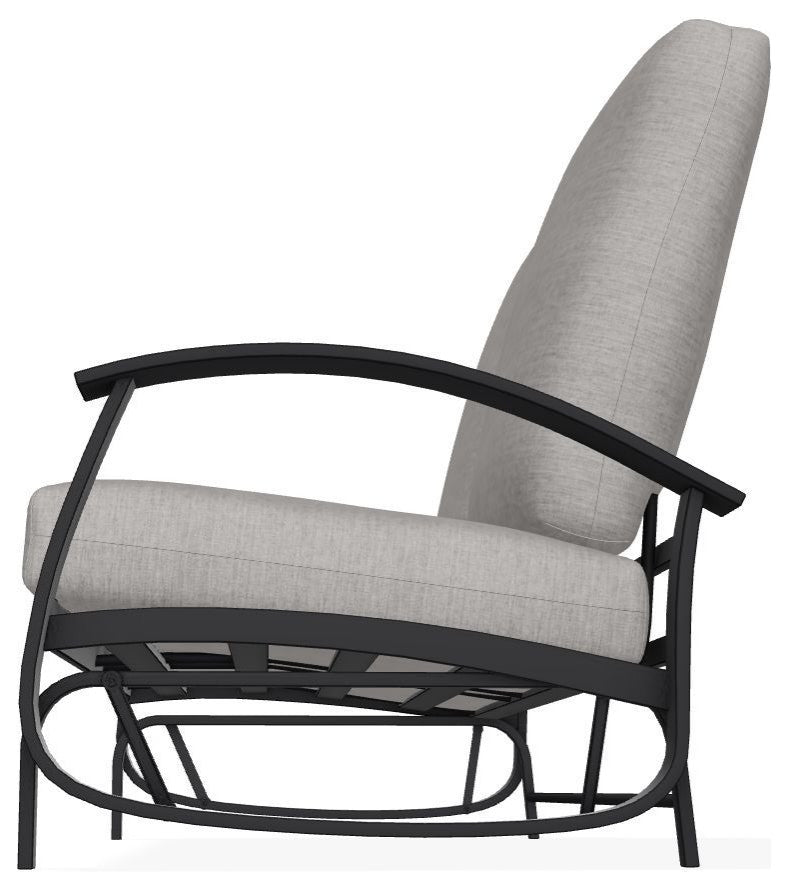 Belle Isle Cushion Deep Seating 2-Seat Glider, Graystone/Black
