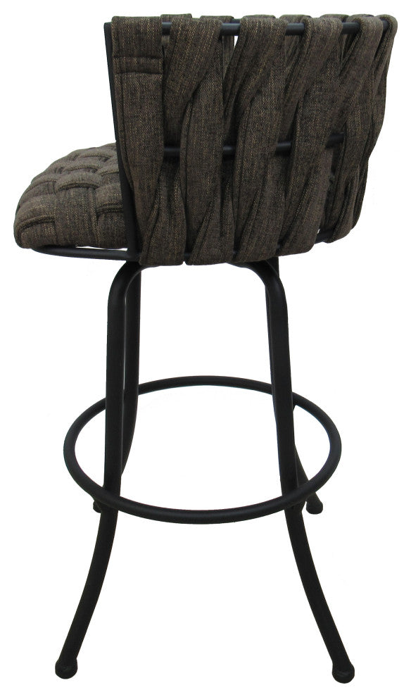 Set of 3, Metalona Bar Stool, Sanora Brown, Black, 30"