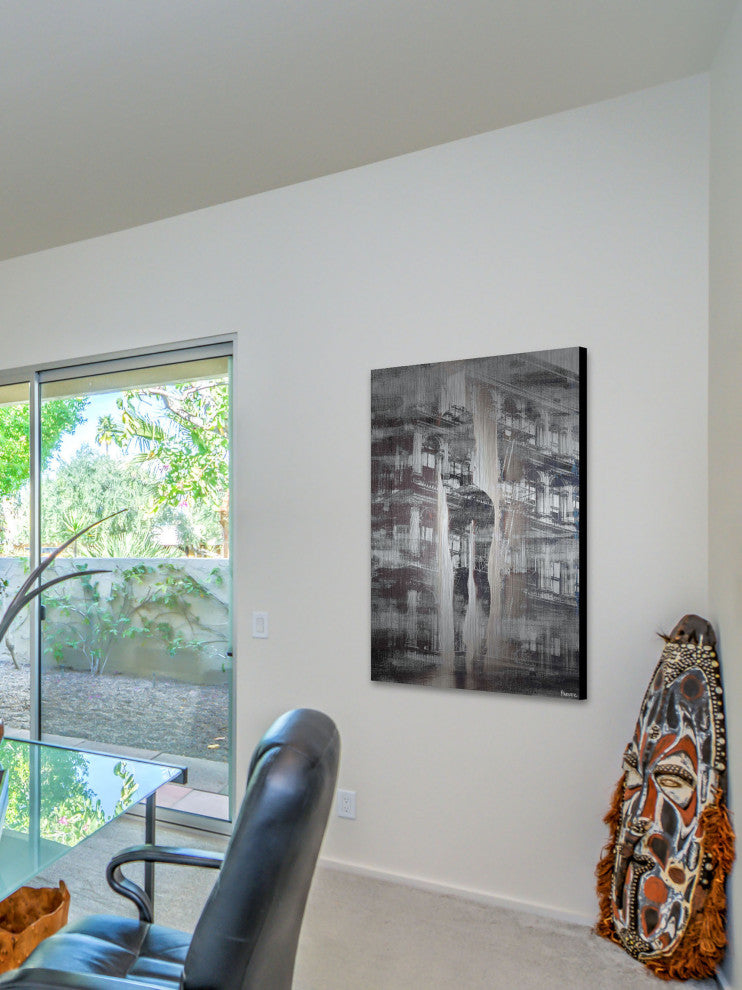 "Arches and Columns" Painting Print on Brushed Aluminum, 40"x60"