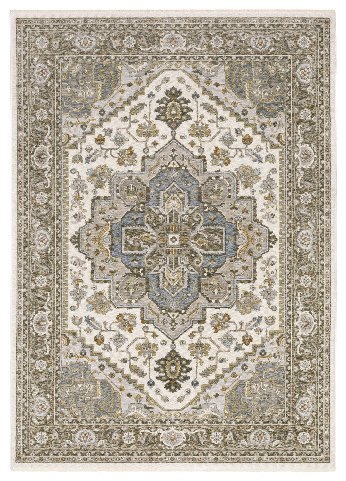 Oriental Weavers Maharaja 1144Y Medallion Rug, Ivory, 3'3"x5'