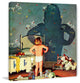 "Big Shadow, Little Boy" Print on Canvas by Richard Sargent