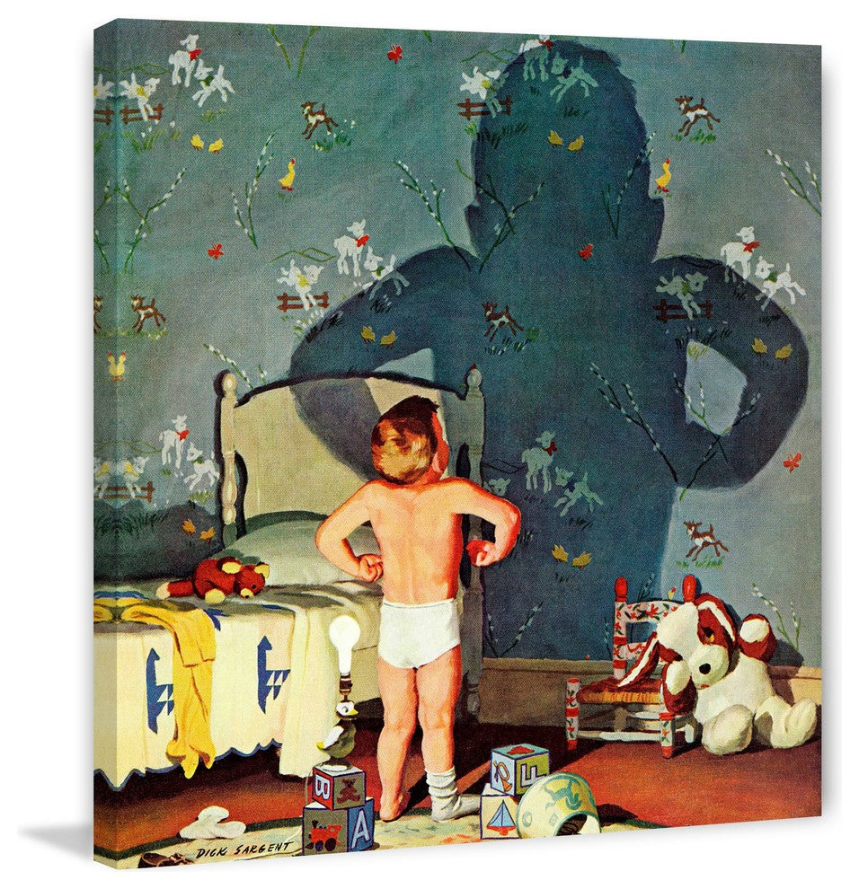 "Big Shadow, Little Boy" Print on Canvas by Richard Sargent