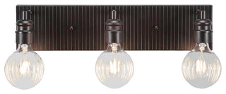 Edge 3-Light Bath Bar, Espresso Finish with 4 Watt LED Bulb