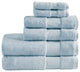 Madison Park Signature Turkish Cotton 6 Piece Bath Towel Set, Light Blue