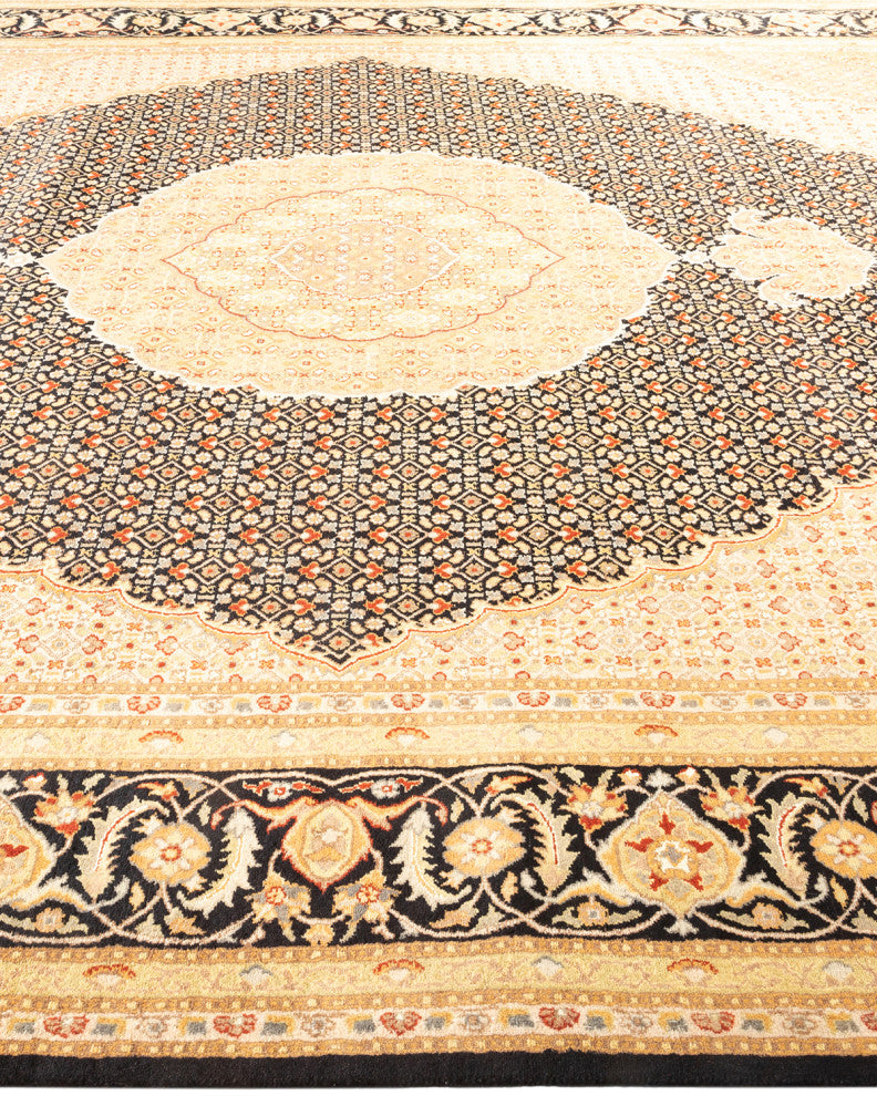 Trichur, One-of-a-Kind Hand-Knotted Area Rug Black, 8'1"x10'5"