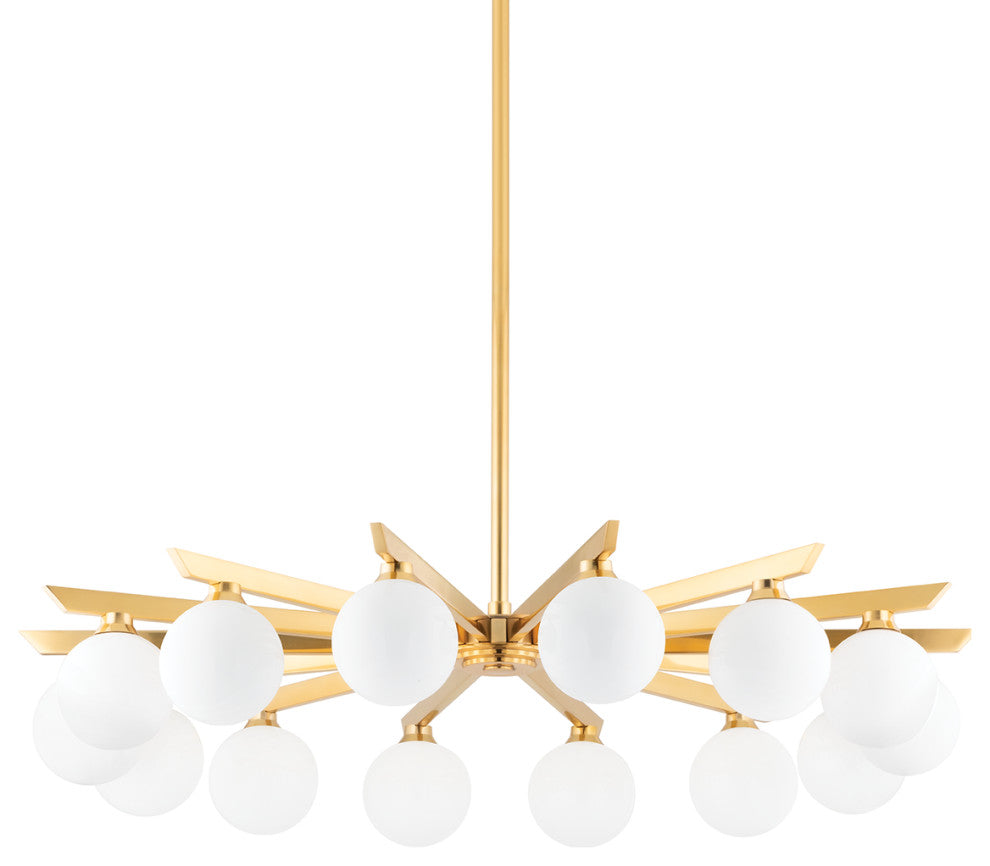 Astra 14 Light Chandelier Vintage Brass