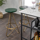 Spiroa Modern Industrial Metal Backless Circular Bar Stool, Green