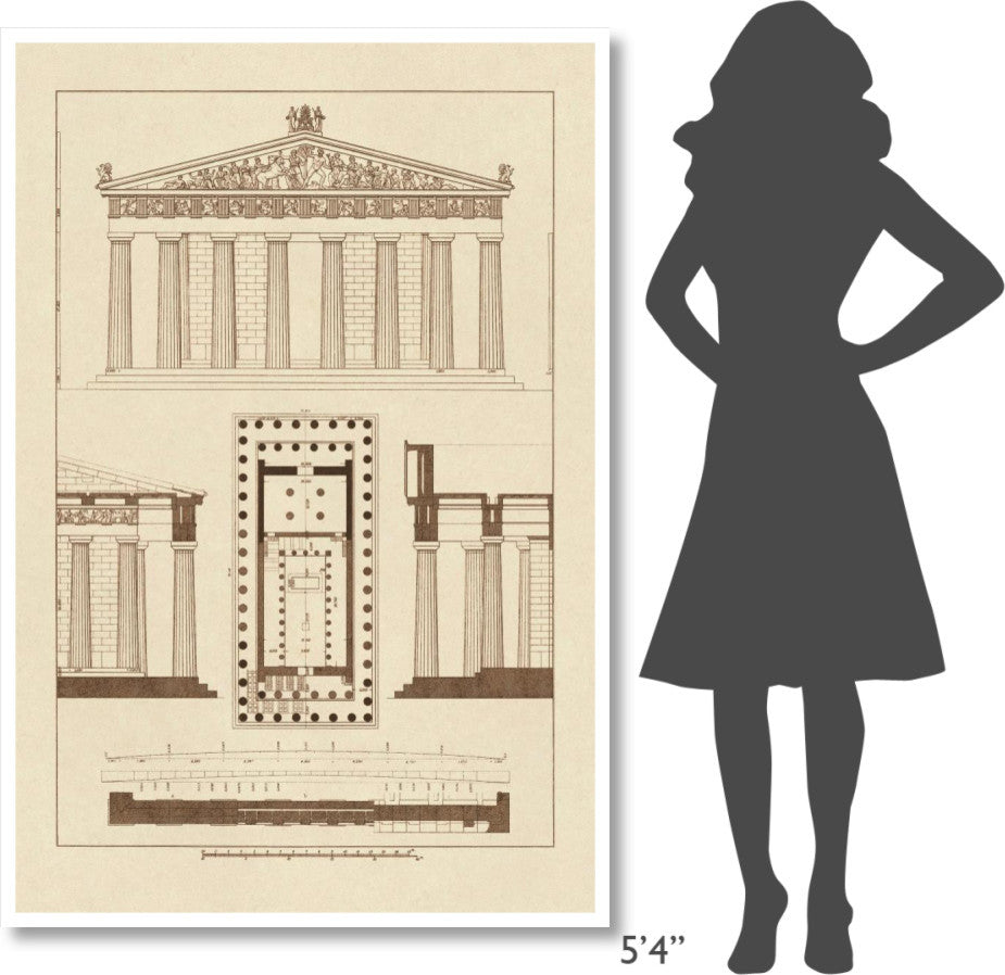 "The Parthenon at Athens" Digital Paper Print by J. Buhlmann, 42"x62"