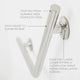 16"x16" Angled Wedge Shower Grab Bar, Satin Stainless