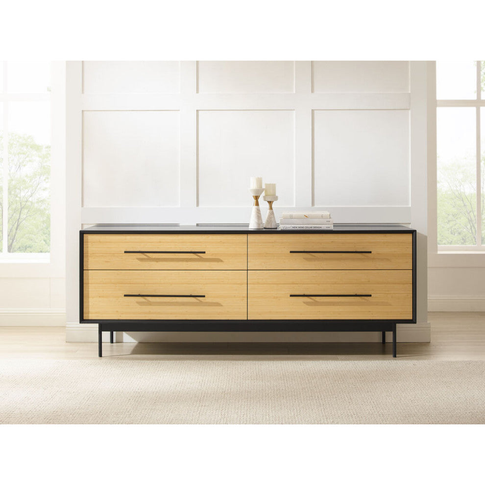 Greenington Santa Cruz 4 Drawer Double Dresser | Wheat