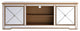 Elegant MF60172G Modern 72" Mirrored Tv Stand, Antique Gold