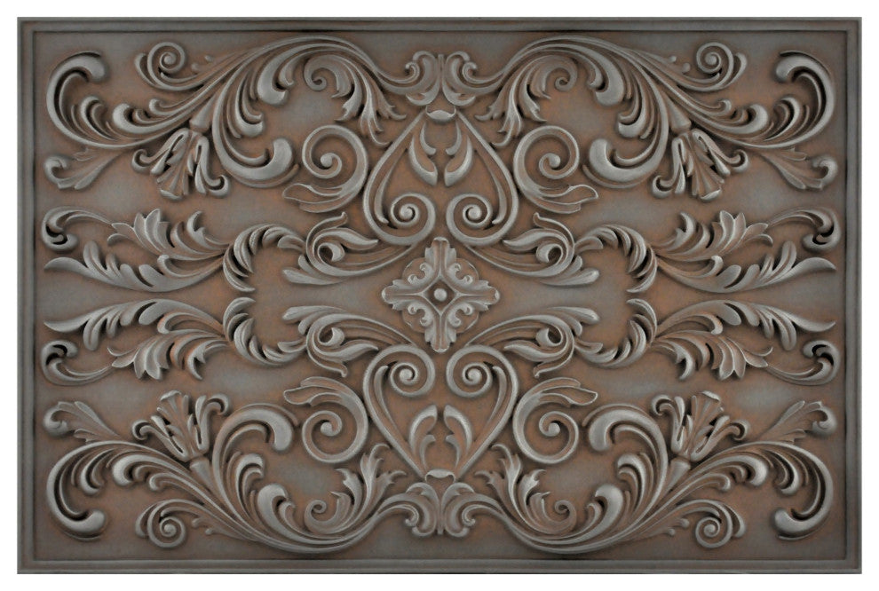 Cypress Iron Rust Matte Finish 16"x 24" Hand Made Metal Mural Tile