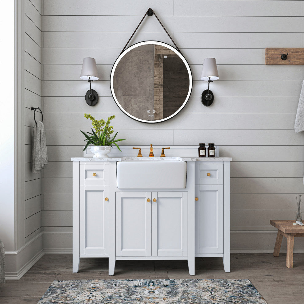 Adeline Vanity Set, White, 48", Single Sink