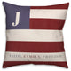 Faith Family Freedom Monogram Flag J 18x18 Spun Poly Pillow