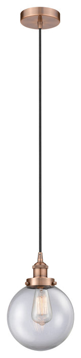 Innovations 616-1PH-AC-G202-8 1-Light Mini Pendant, Antique Copper