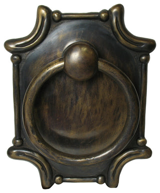 Large Ring Pull With Scalloped-Corner Backplate
