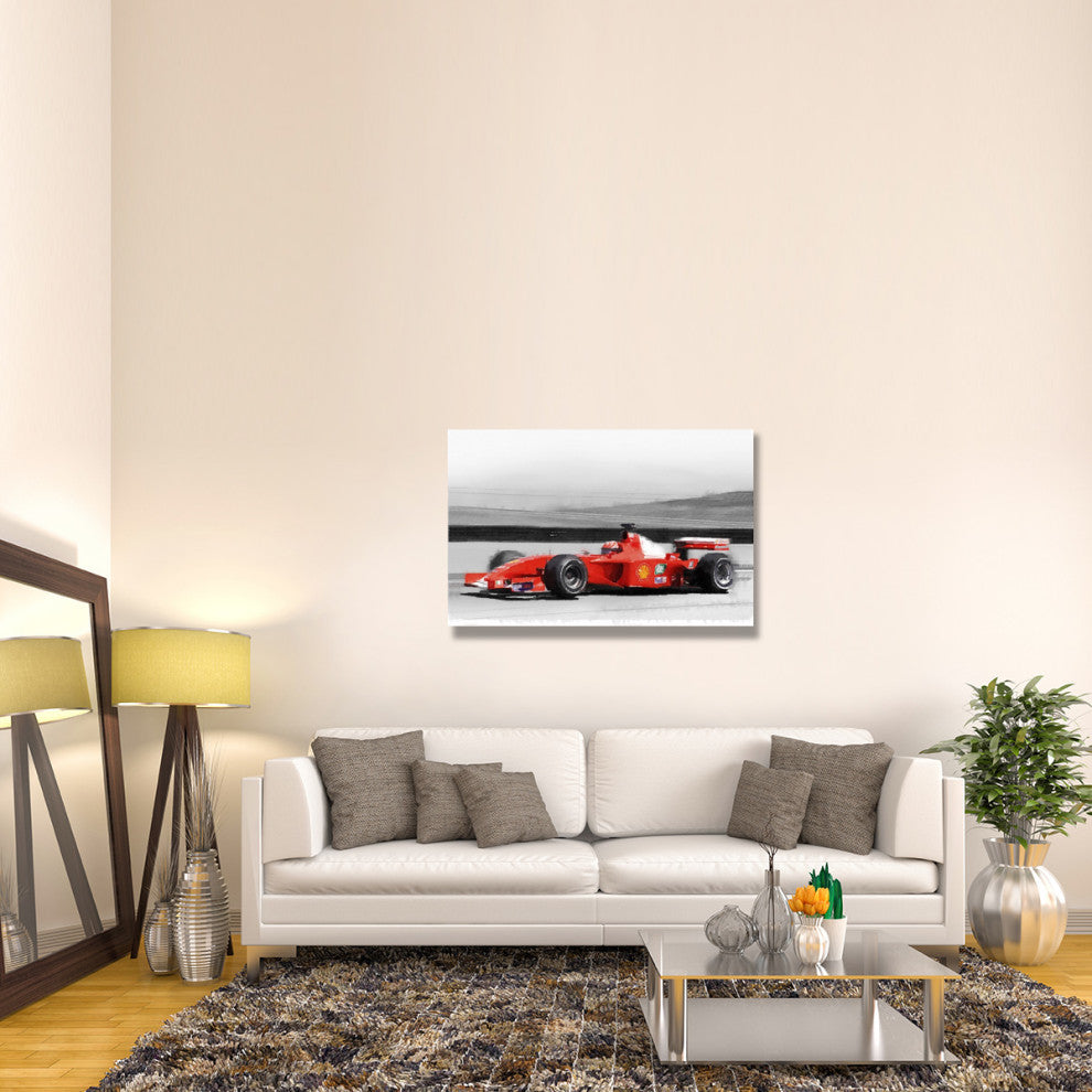 "Ferrari F1 Laguna Seca Watercolor" Fine Art Print