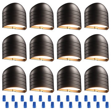 12-Pack Low Voltage LED Deck Lights, 5CCT Fence Lights Otudoor