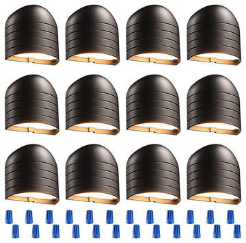 12-Pack Low Voltage LED Deck Lights, 5CCT Fence Lights Otudoor